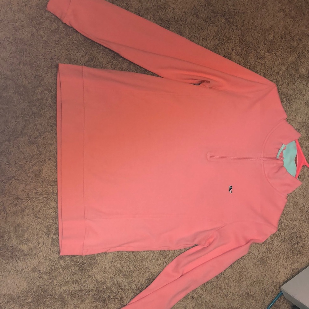 pink and mint green vineyard vines pullover